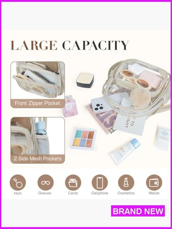 Mini Clear Backpack Stadium Approved Anti-theft Cute Pom-pom Ball PVC main image 6